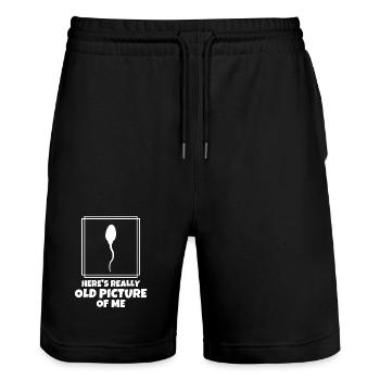 photo, photography, birth - Stanley/Stella Trainer Unisex Organic Jogging Shorts - black - Front - Nik (191cm) & Marisol (170cm)