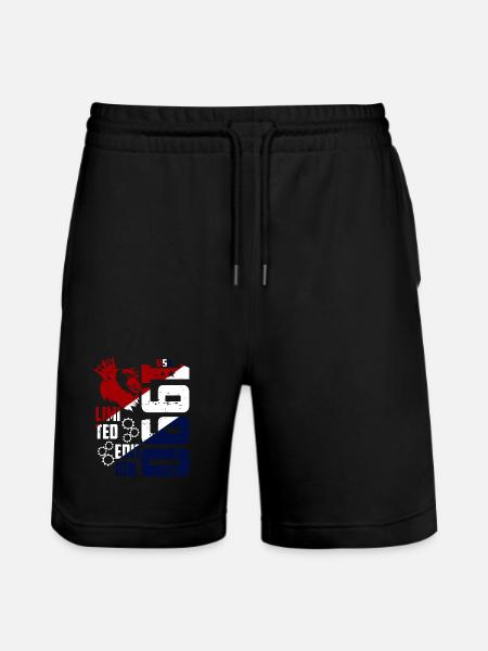 1990 Born USA - Stanley/Stella Trainer Unisex Organic Jogging Shorts - black