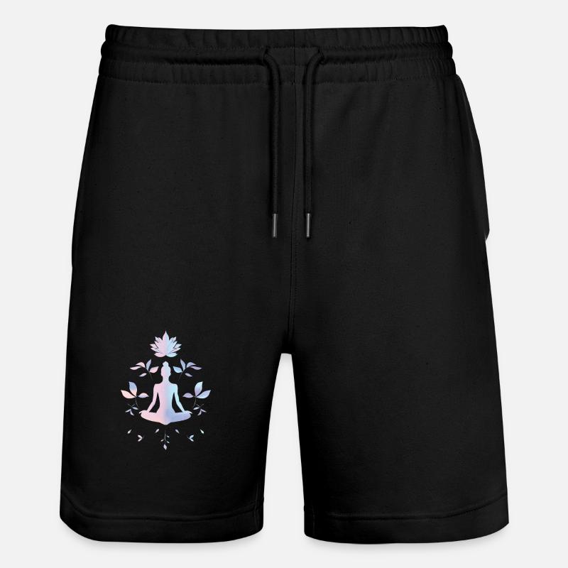 Méditation & Équilibre – Illustration du Lotus Calme - Short de jogging bio TRAINER Stanley/Stella unisexe - noir