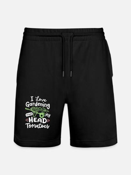 Gartenarbeit Gärtner - Stanley/Stella Unisex Bio Joggingshorts Trainer  - Schwarz