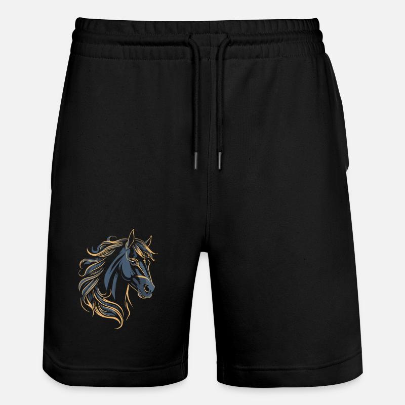 PFERD TATTOO FARBE - Stanley/Stella Unisex Bio Joggingshorts Trainer  - Schwarz