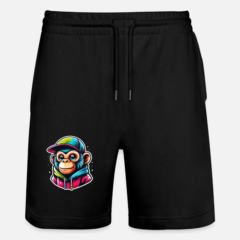 Casquette à capuche Monkey - Short de jogging bio TRAINER Stanley/Stella unisexe - noir