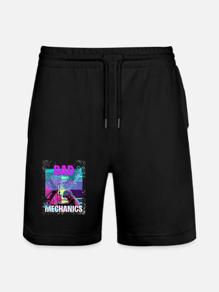 Bad Mechanics – Monkey Garage Style - Stanley/Stella Trainer Unisex Organic Jogging Shorts - black