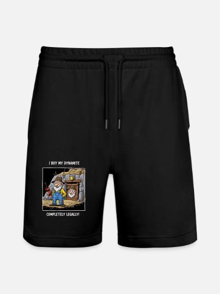 Dynamite Miner ! - Stanley/Stella Trainer Unisex Organic Jogging Shorts - black