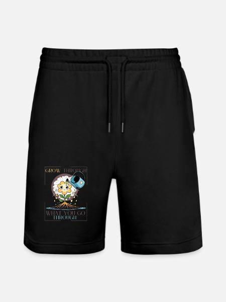 Plants_20250828_192350_0022 - Stanley/Stella Trainer Unisex Organic Jogging Shorts - black