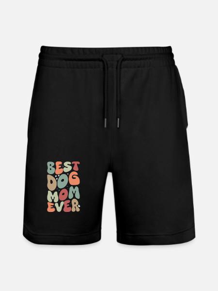 Best Dog Mom Ever Autumn - Stanley/Stella Trainer Unisex Organic Jogging Shorts - black
