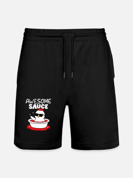 Hen in Bathtub Cool Style - Stanley/Stella Trainer Unisex Organic Jogging Shorts - black