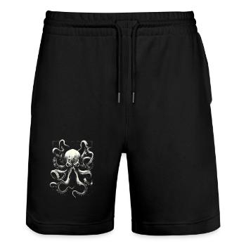 Kraken - Stanley/Stella Unisex Bio Joggingshorts Trainer  - Schwarz - Vorne - Nik (191cm) & Marisol (170cm)