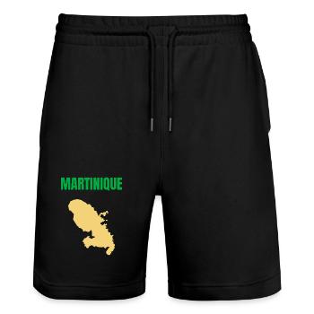T-shirt Martinique – Antilles - Short de jogging bio TRAINER Stanley/Stella unisexe - noir - Devant - Nik (191cm) & Marisol (170cm)