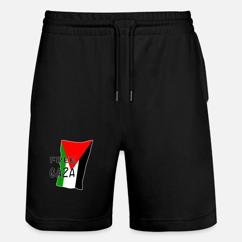 Motif du drapeau de Gaza libre - Short de jogging bio TRAINER Stanley/Stella unisexe - noir