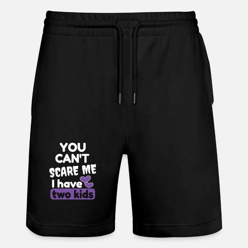 Ich habe zwei Kinder - Stanley/Stella Unisex Bio Joggingshorts Trainer  - Schwarz