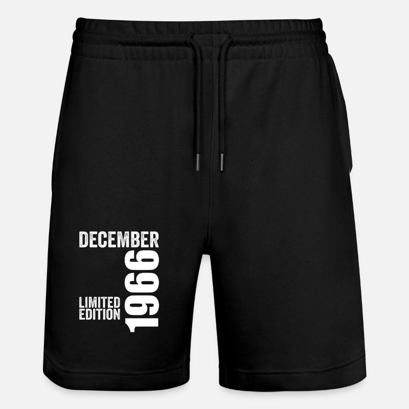 Cadeau Anniversaire Rétro - Décembre 1966 - Short de jogging bio TRAINER Stanley/Stella unisexe - noir