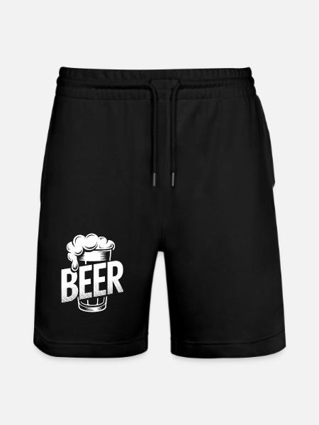Bier – Cool Beer Logo - Stanley/Stella Unisex Bio Joggingshorts Trainer - Schwarz