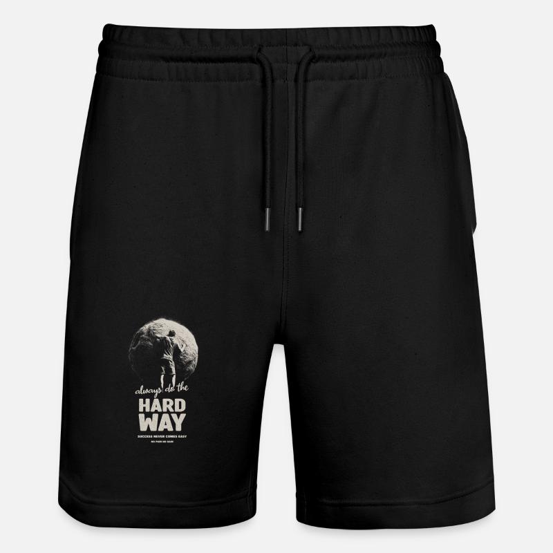 Harter Weg - Stanley/Stella Unisex Bio Joggingshorts Trainer  - Schwarz