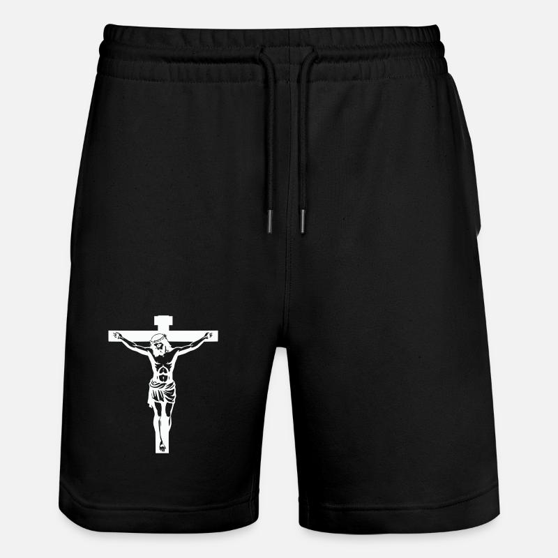 Croce di Gesù - Pantaloncini da jogger ecologici unisex Trainer di Stanley/Stella - nero