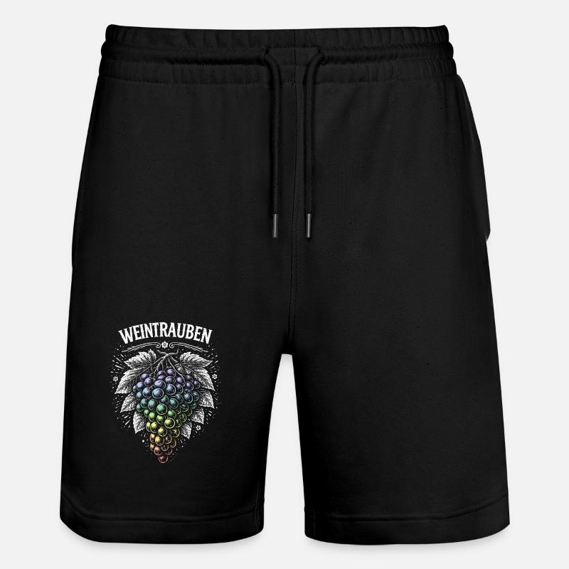 Motif arc-en-ciel des raisins - Short de jogging bio TRAINER Stanley/Stella unisexe - noir