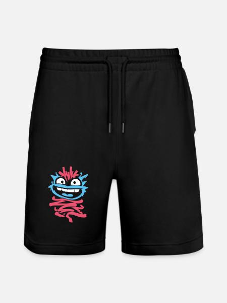 Little Monsters: Punk Monkey with Wink - Stanley/Stella Trainer Unisex Organic Jogging Shorts - black