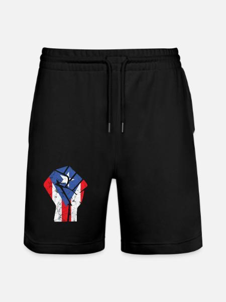 Puerto Rico Faust - Stanley/Stella Unisex Bio Joggingshorts Trainer  - Schwarz