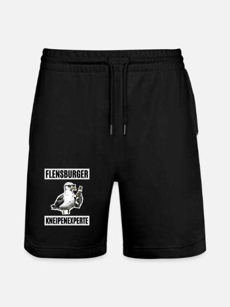 Flensburger Kneipen Experte - Stanley/Stella Unisex Bio Joggingshorts Trainer - Schwarz