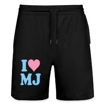 J’adore les cœurs pastel mignons - Short de jogging bio TRAINER Stanley/Stella unisexe - noir - Devant - Nik (191cm) & Marisol (170cm)