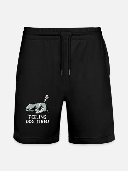 Feeling Dog Tired Irish Wolfhound Wolfhound - Stanley/Stella Trainer Unisex Organic Jogging Shorts - black