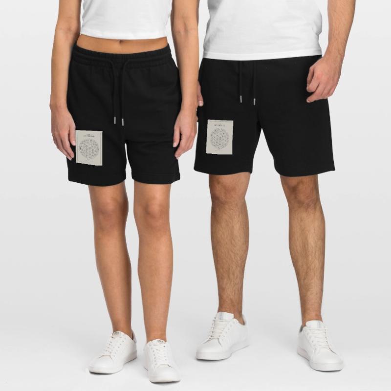 Geodesian Sphere Geometry Pattern Stanley/Stella Trainer Unisex Organic Jogging Shorts