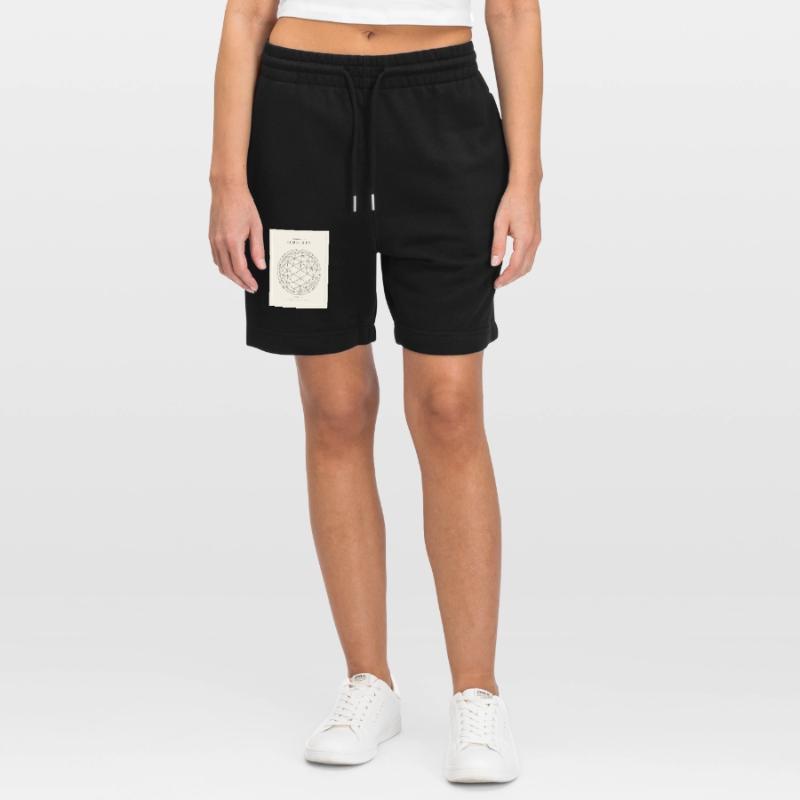 Geodesian Sphere Geometry Pattern Stanley/Stella Trainer Unisex Organic Jogging Shorts