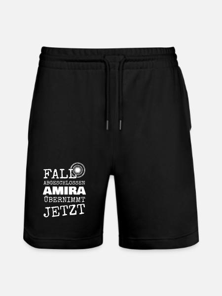 Geschenk für Amira - Stanley/Stella Unisex Bio Joggingshorts Trainer - Schwarz