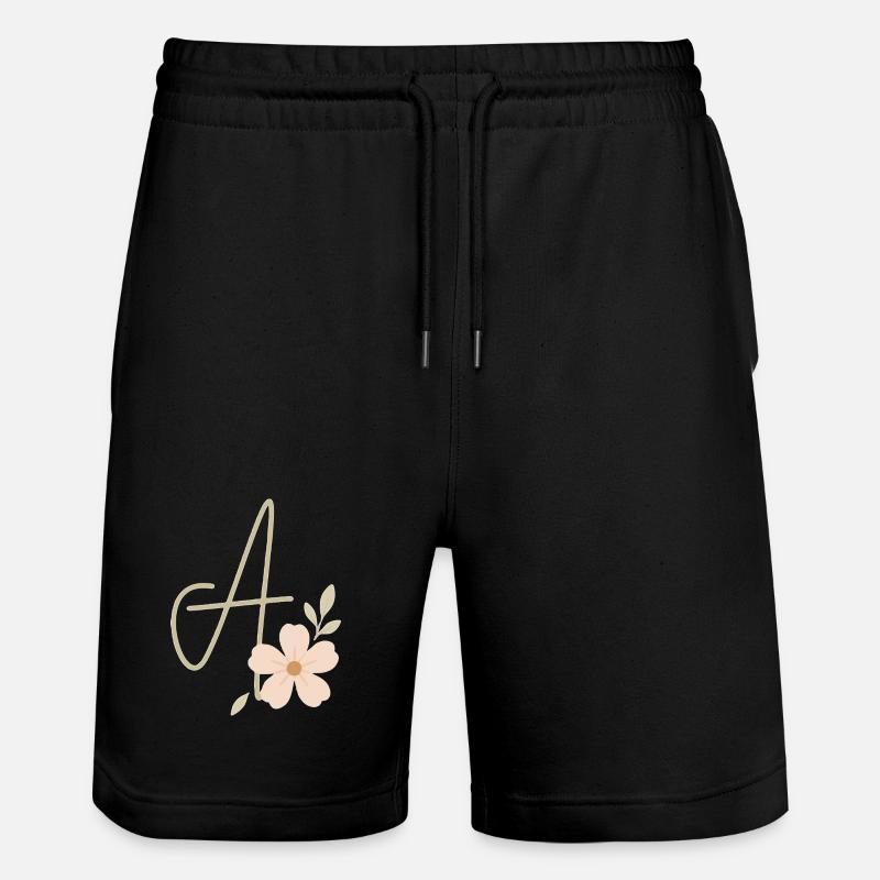 Monogramme A Floral - Short de jogging bio TRAINER Stanley/Stella unisexe - noir