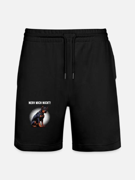 Nerv Mich Nicht Dobermann Dobermannbesitzer - Stanley/Stella Unisex Bio Joggingshorts Trainer - Schwarz