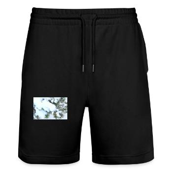 7 - Stanley/Stella Trainer Unisex Organic Jogging Shorts - black - Front - Nik (191cm) & Marisol (170cm)