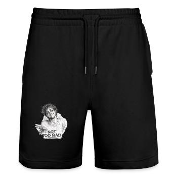 Not Too Bad Funny Pencil Sketch - Stanley/Stella Trainer Unisex Organic Jogging Shorts - black - Front - Nik (191cm) & Marisol (170cm)