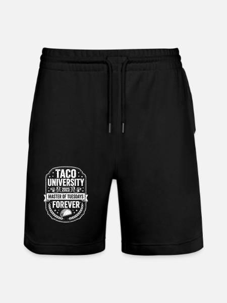 Taco University Master of Tuesdays - Stanley/Stella Trainer Unisex Organic Jogging Shorts - black