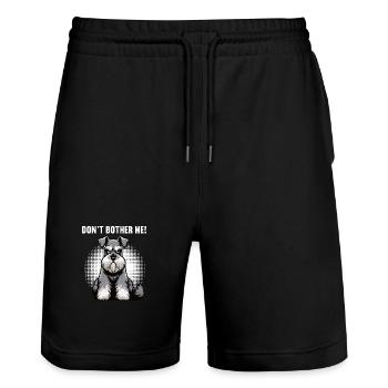 Don't Bother Me Schnauzer Riesenschnauzer  - Stanley/Stella Unisex Bio Joggingshorts Trainer  - Schwarz - Vorne - Nik (191cm) & Marisol (170cm)