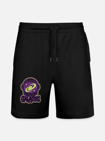 Galactic Astronaut Logo - Stanley/Stella Trainer Unisex Organic Jogging Shorts - black