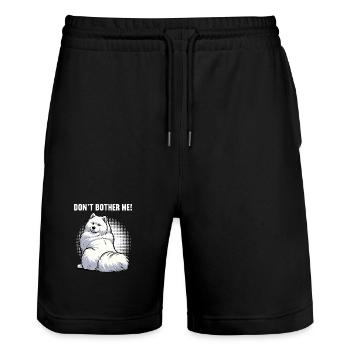 Don't Bother Me Samoyed Samoyed Owner - Stanley/Stella Trainer Unisex Organic Jogging Shorts - black - Front - Nik (191cm) & Marisol (170cm)