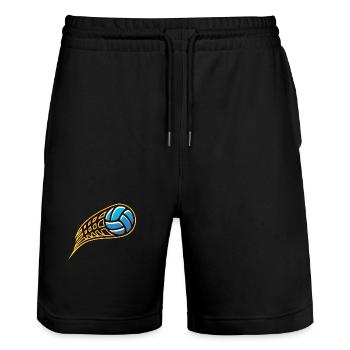 Ballsport - Stanley/Stella Unisex Bio Joggingshorts Trainer  - Schwarz - Vorne - Nik (191cm) & Marisol (170cm)