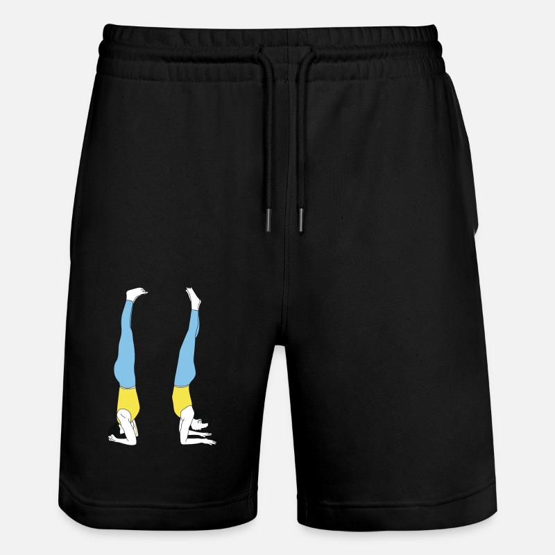 Herz über Kopf - Stanley/Stella Unisex Bio Joggingshorts Trainer  - Schwarz