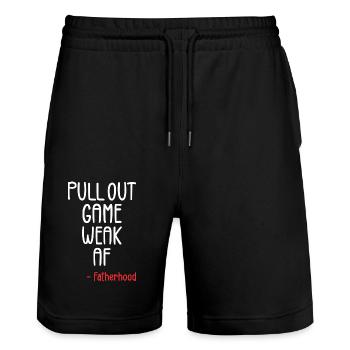Pull out game weak af - Stanley/Stella Trainer Unisex Organic Jogging Shorts - black - Front - Nik (191cm) & Marisol (170cm)