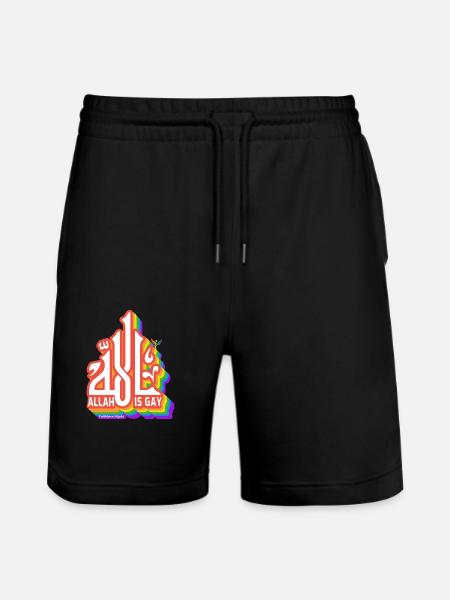 Allah Is Gay - Stanley/Stella Trainer Unisex Organic Jogging Shorts - black