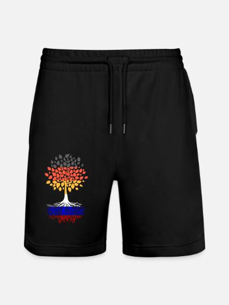 German Russian Russian Russian Roots - Stanley/Stella Trainer Unisex Organic Jogging Shorts - black