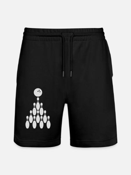 Design Bowling Kegeln Ball - Stanley/Stella Trainer Unisex Organic Jogging Shorts - black