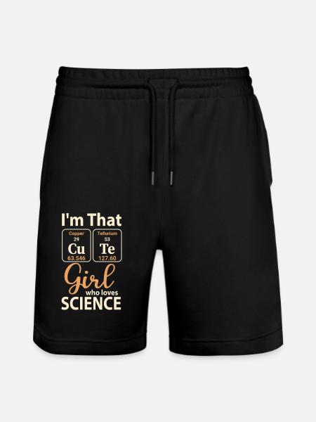 Wissenschaft Mädchen - Stanley/Stella Unisex Bio Joggingshorts Trainer - Schwarz