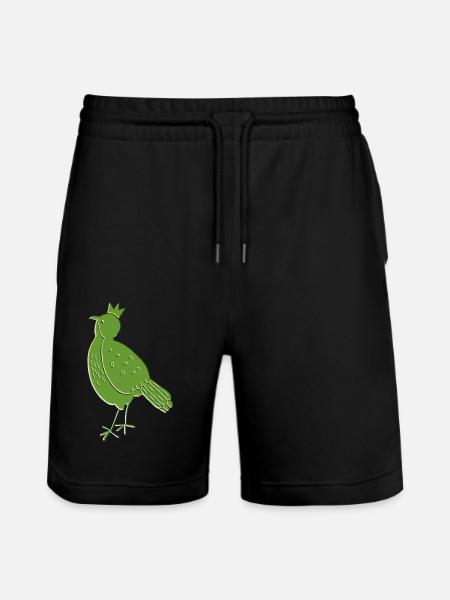 Vert oiseau - Short de jogging bio TRAINER Stanley/Stella unisexe - noir