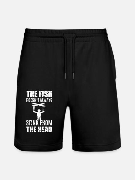 The fish stinks - Stanley/Stella Trainer Unisex Organic Jogging Shorts - black