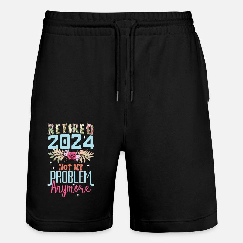 Cadeau enfin retraité - Short de jogging bio TRAINER Stanley/Stella unisexe - noir