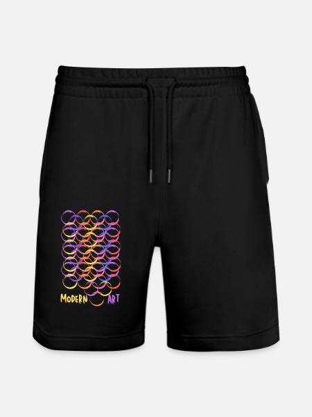 Modern Art - Stanley/Stella Trainer Unisex Organic Jogging Shorts - black