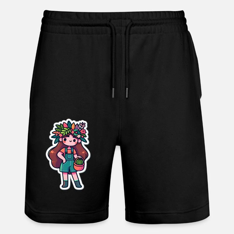PFLANZEN-DAME - Stanley/Stella Unisex Bio Joggingshorts Trainer - Schwarz