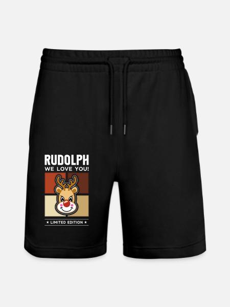 Rudolph - Stanley/Stella Unisex Bio Joggingshorts Trainer  - Schwarz