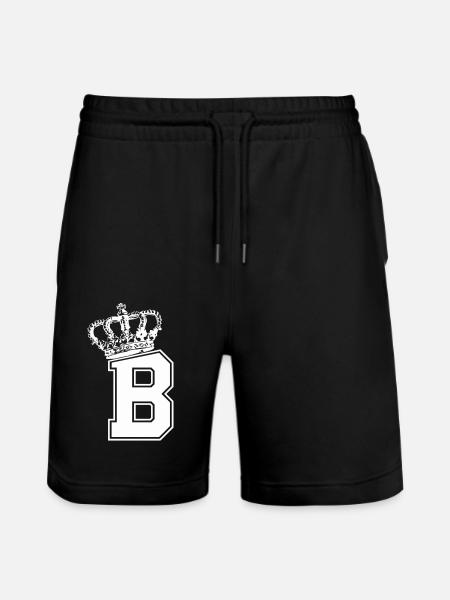 Buchstabe B King - Stanley/Stella Unisex Bio Joggingshorts Trainer - Schwarz